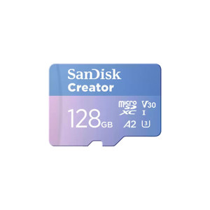 SanDisk Creator Series 128GB UHS-I microSDXC Memory Card with SD Adapter
