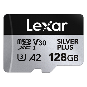 Lexar Professional SILVER PLUS 1TB UHS-I V30 microSDXC Card with SD Adapter 128GB
