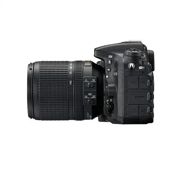 نمای جانبی دوربین Nikon D7200 – نمایش طراحی ارگونومیک و دکمه‌های کنترلی