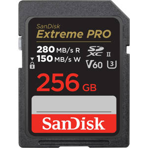 SanDisk 256GB Extreme PRO UHS-II V60 SDXC Memory Card