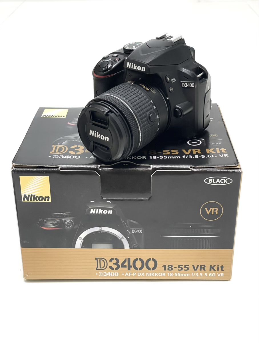 دوربین نیکون مدل D3400 با لنز 18-55 میلیمتر VR (کارکرده، درحدآکبند)