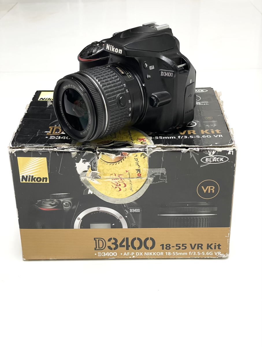 دوربین نیکون مدل D3400 با لنز 18-55 میلیمتر VR (کارکرده، بسیارتمیز)
