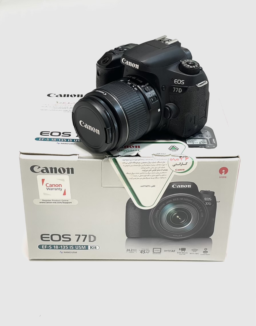دوربین Canon 77D با لنز 18-5۵ IS STM (کارکرده،در حد نو)